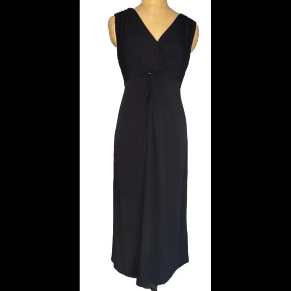 Brooks Brother Navy Business Casual Designer Comfort Stretchy Midi Dress Small - Picture 2 of 15